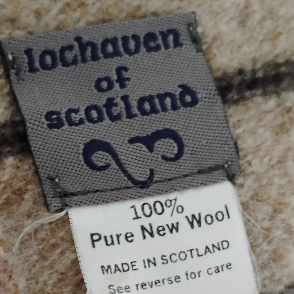 Lochaven of Scotland Unisex 100% Pure New Wool Geometric Patterned Fringe Scarf